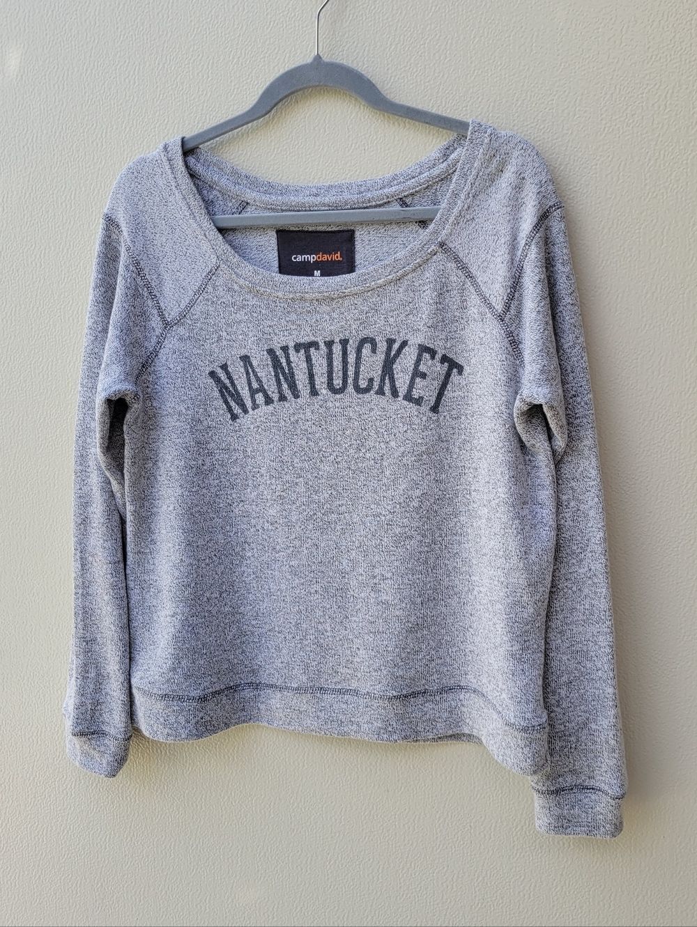 CampDavid Nantucket Gray Pullover Sweatshirt WOMEN SIZE M